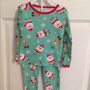 Santa and reindeer Christmas pajamas